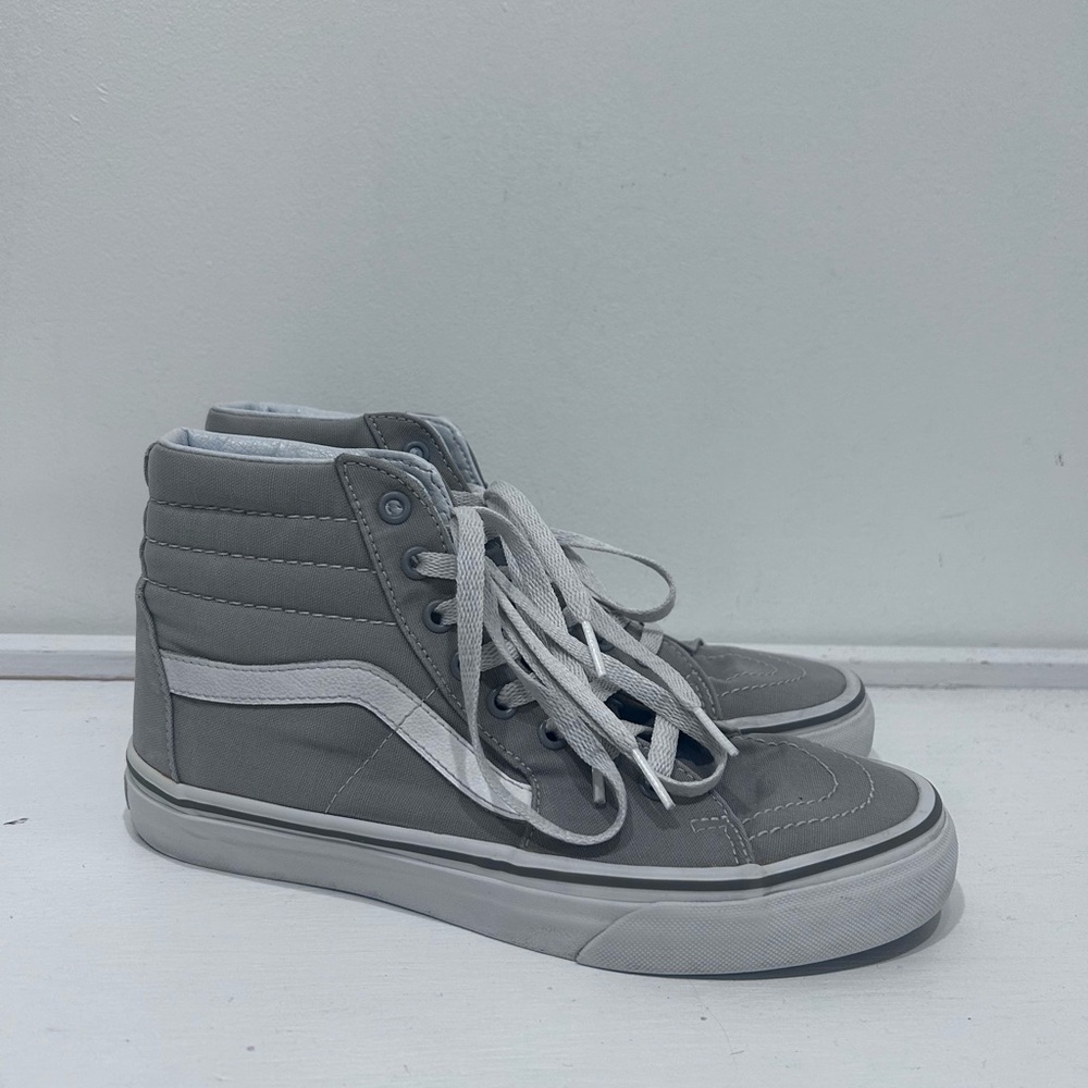 Vans Sk8-Hi Grey High Top Sneakers Skate Shoes Men’s 7 Women’s 8.5 Classic - Picture 4 of 13